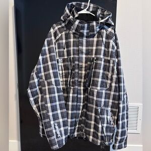 Vintage HMK Black and Gray Snowboard Jacket XXL